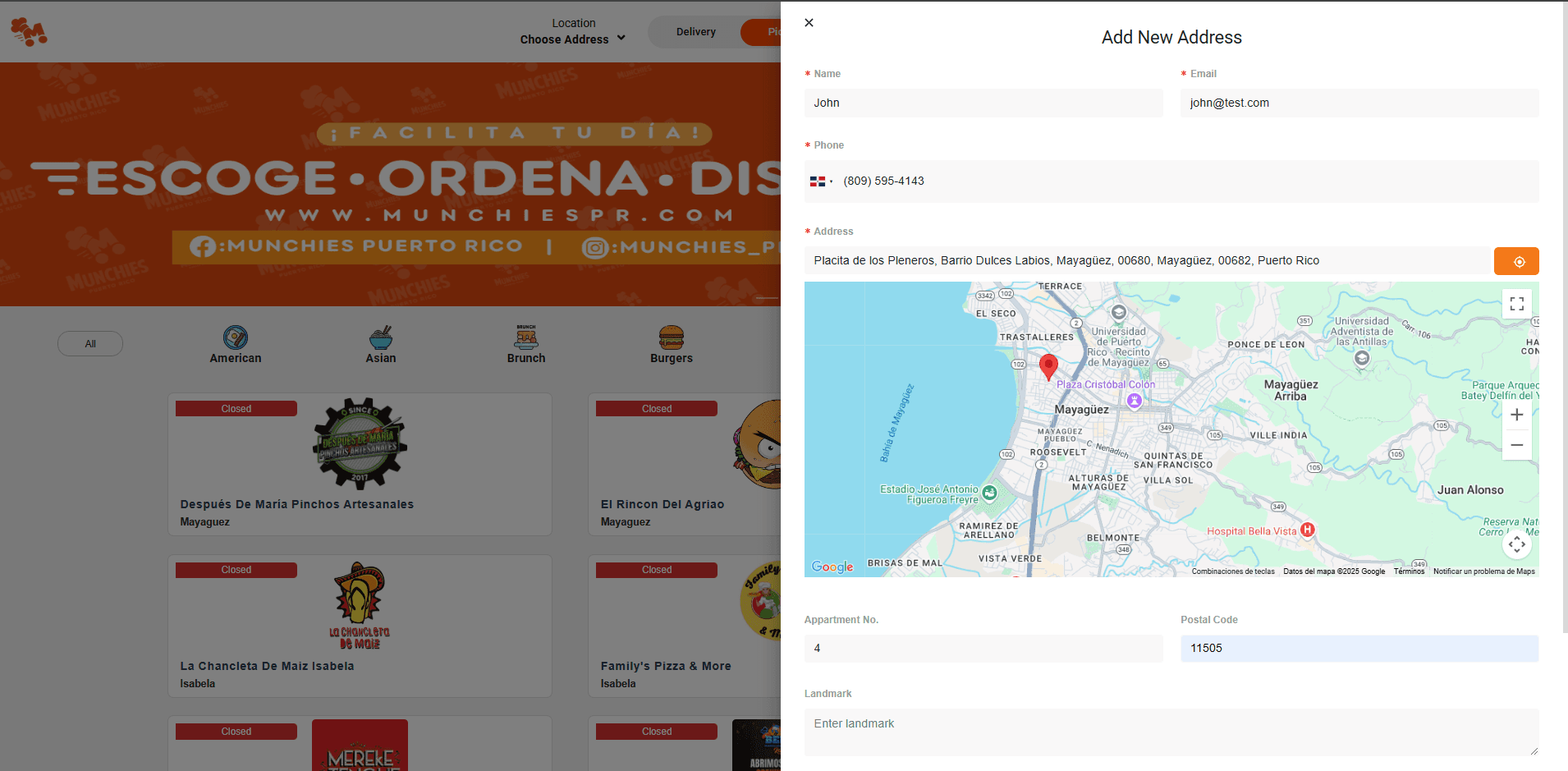 Address Modal
